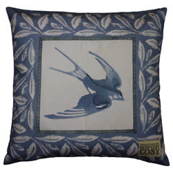 Emma Bridgewater Swallows Cushion, Blue